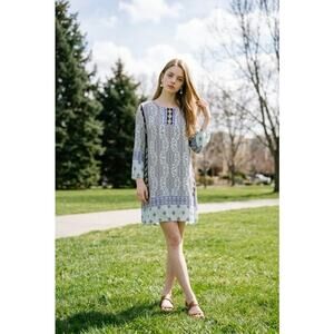 J-JILL Wome;s M Petite Dress BOHO CHIC Hippie Bohofashion Earthy  Nuetral